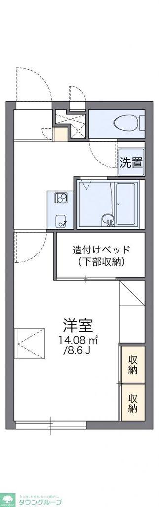 レオパレスSAKURA I(1K/2階)の間取り写真