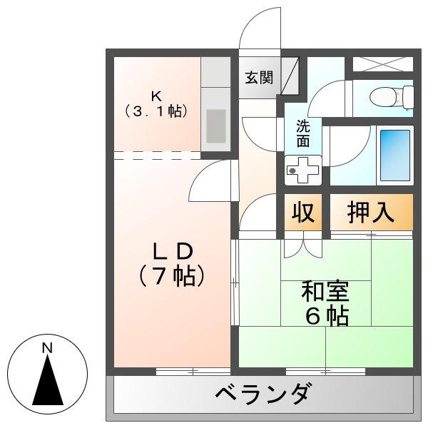 ラヴェールエスポアI(1LDK/1階)の間取り写真