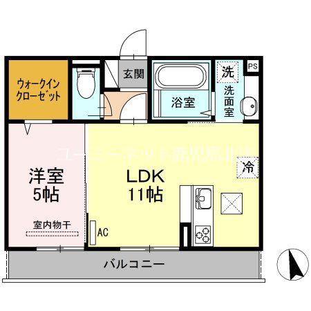 ソシアメゾン坂元(1LDK/1階)の間取り写真