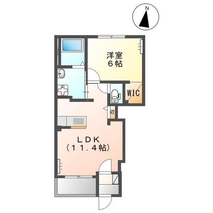 グローリアM(1LDK/2階)の間取り写真