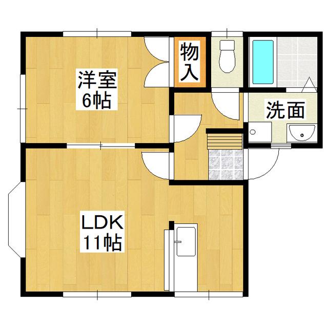 メゾン住吉(1LDK/1階)の間取り写真