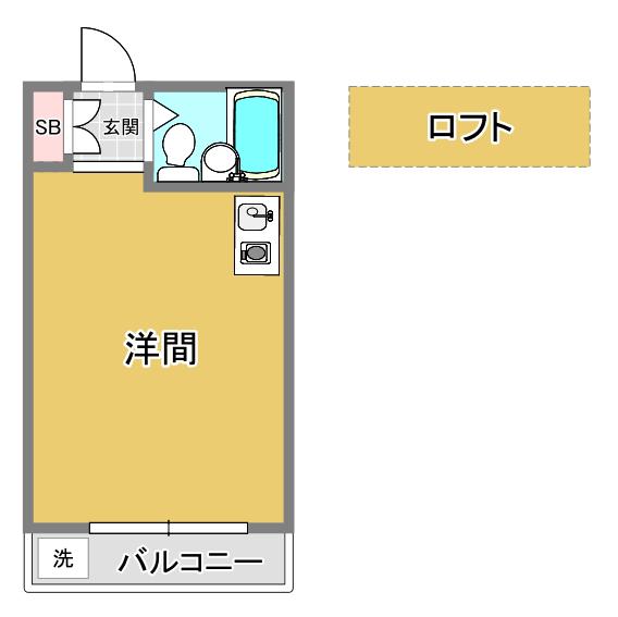 ジョリーメゾン野方(ワンルーム/2階)の間取り写真