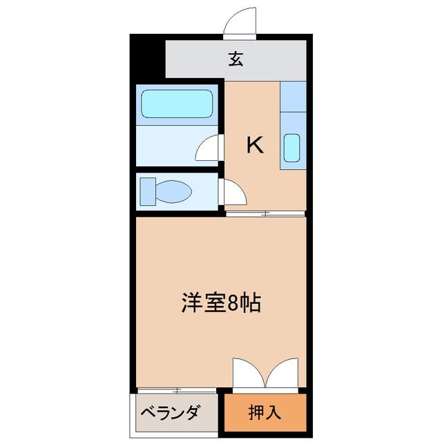 アーバンライフ(1DK/2階)の間取り写真