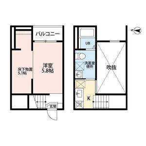 プレミア中島(ワンルーム/1階)の間取り写真