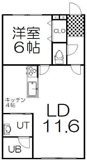 SMILEY COCCO(1LDK/2階)の間取り写真