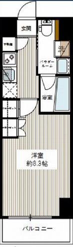 AXAS墨田ASYLCOURT(1K/6階)の間取り写真