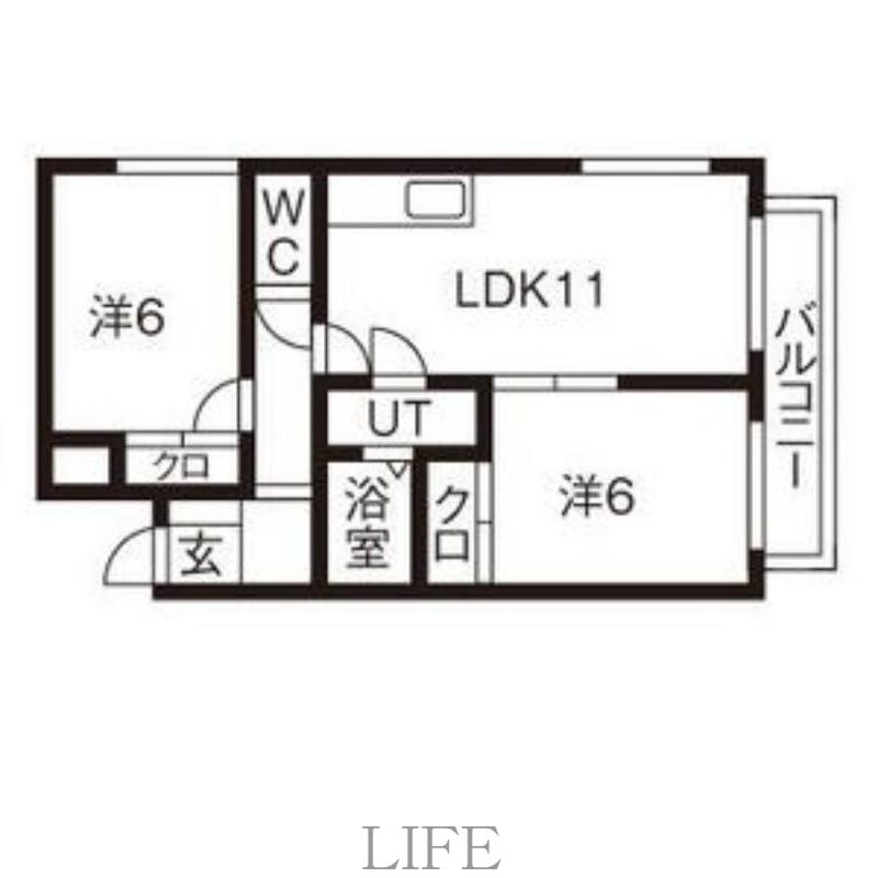 リゾルテ白石(2LDK/3階)の間取り写真
