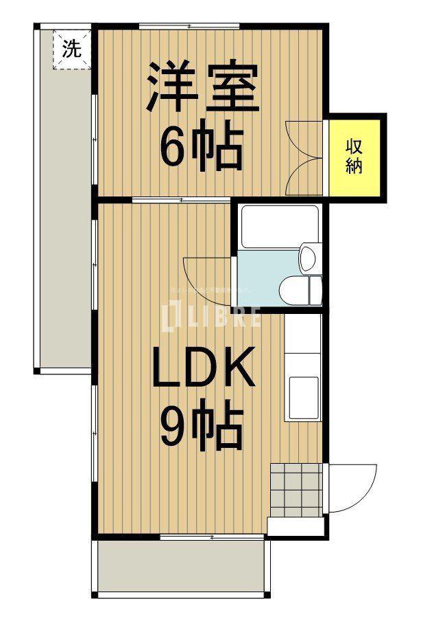 シティハイム曙(1LDK/1階)の間取り写真
