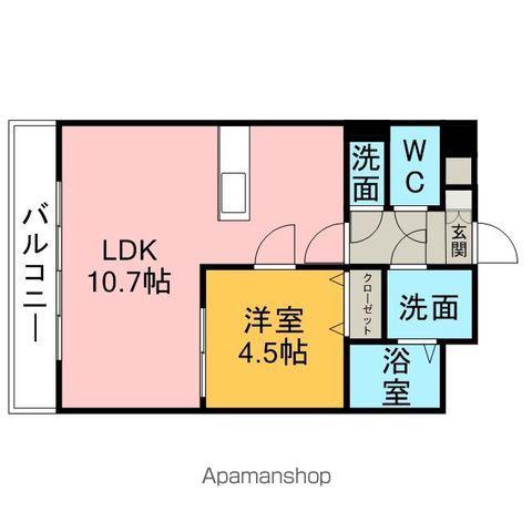 ストーンリバー II(1LDK/2階)の間取り写真