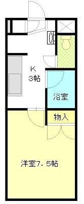 パレドゥエトワール(1K/2階)の間取り写真
