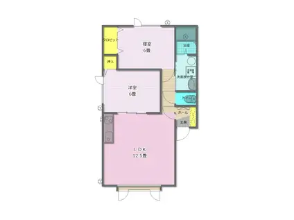 まりんはうす(2LDK/2階)の間取り写真