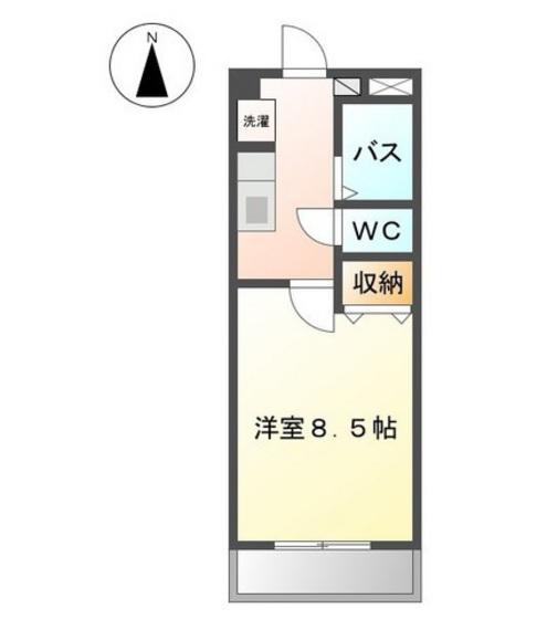 クラージュ(1K/1階)の間取り写真