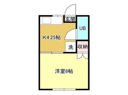 コスモハイツ伊藤(1K/1階)の間取り写真