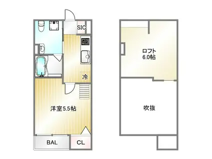 MAISON DE ISTIKLAL(1K/2階)の間取り写真