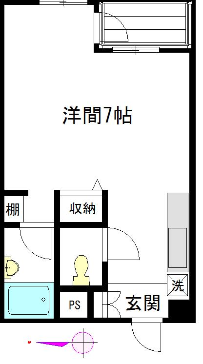 小杉第二山協ビル(ワンルーム/6階)の間取り写真