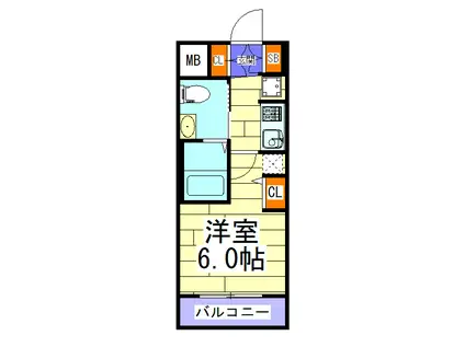 エステムコート新大阪XIリンクス(1K/10階)の間取り写真