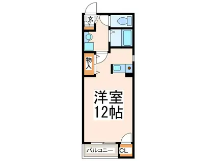 エスタジオ新屋敷(ワンルーム/4階)の間取り写真