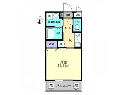 LAVITA扇町(1K/1階)の間取り写真