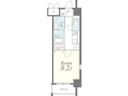 グランドコスモス(1K/6階)の間取り写真