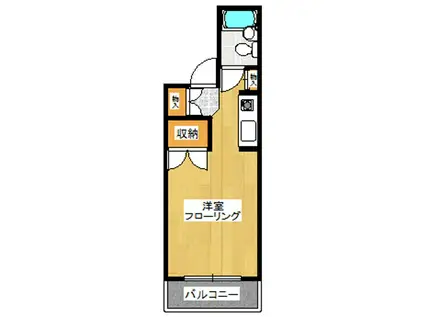 カメリヤ(1K/4階)の間取り写真
