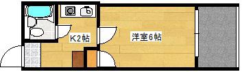 パルコープ庚午(1K/5階)の間取り写真