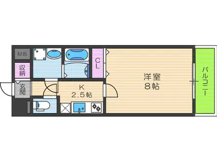 サニーレジデンス吉野(1K/3階)の間取り写真