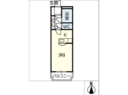 リリエンベルグ(ワンルーム/1階)の間取り写真