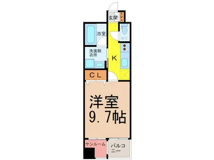 あいさきがけ(1K/12階)の間取り写真