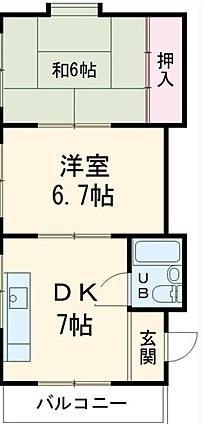 マスターズエル千代田552(2DK/3階)の間取り写真