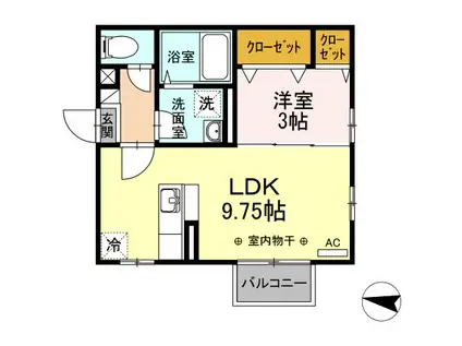 コートハウス VI(1LDK/2階)の間取り写真