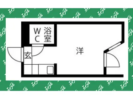 プレスイン六番町(ワンルーム/3階)の間取り写真