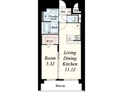 レトワール吉塚(1LDK/1階)の間取り写真