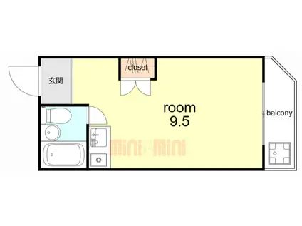 千代第一ビル(1K/2階)の間取り写真