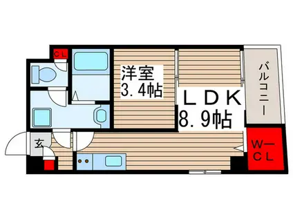 グラントレス松戸(1LDK/7階)の間取り写真