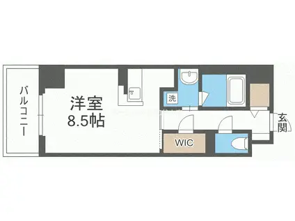 ドゥーエ立売堀(ワンルーム/12階)の間取り写真