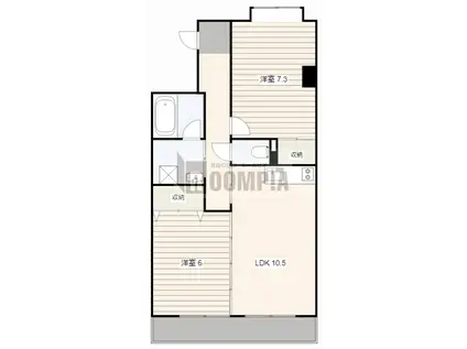 レジデンス・スギエ(2LDK/1階)の間取り写真