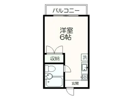 グリーンヒルズ多摩センター(ワンルーム/1階)の間取り写真