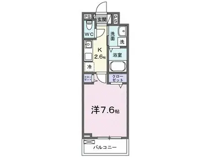 クレール(1K/3階)の間取り写真