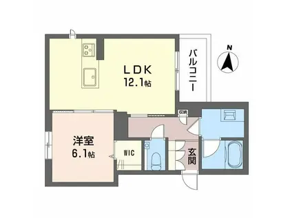 メゾンヒルズ瑞穂(1LDK/3階)の間取り写真