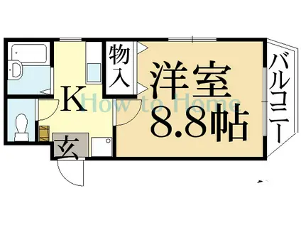 まちゃまちゃ(1K/3階)の間取り写真