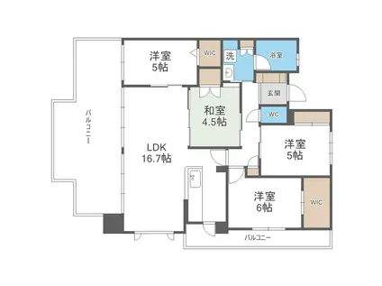 アソシア今宿ザ・テラスリゾート(4LDK/2階)の間取り写真