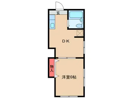 コスモ佐貫(1DK/1階)の間取り写真