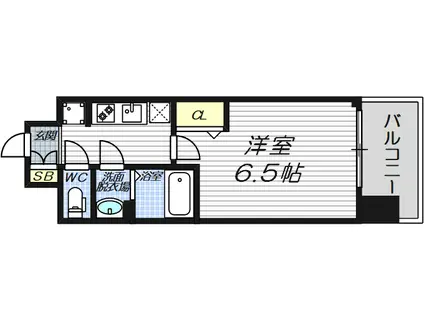 クリスタルグランツBAYフロンティア(1K/6階)の間取り写真