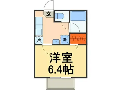 ラ・フォンテA3(1K/2階)の間取り写真