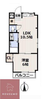 Mハイツ(1LDK/4階)の間取り写真