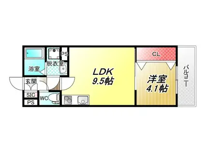 アート八尾駅前(1LDK/2階)の間取り写真