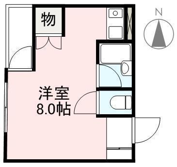 パルコ扇(ワンルーム/3階)の間取り写真