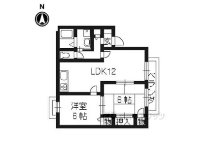 セジュール南京都(2LDK/1階)の間取り写真