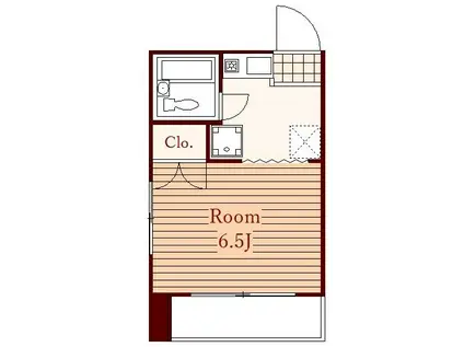 コーポクスミ(1K/2階)の間取り写真