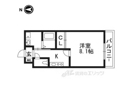 サクシード伏見京町(1K/3階)の間取り写真